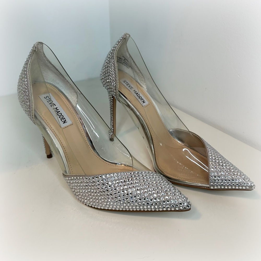 Steve Madden Silver Rhinestone Women's Shoes